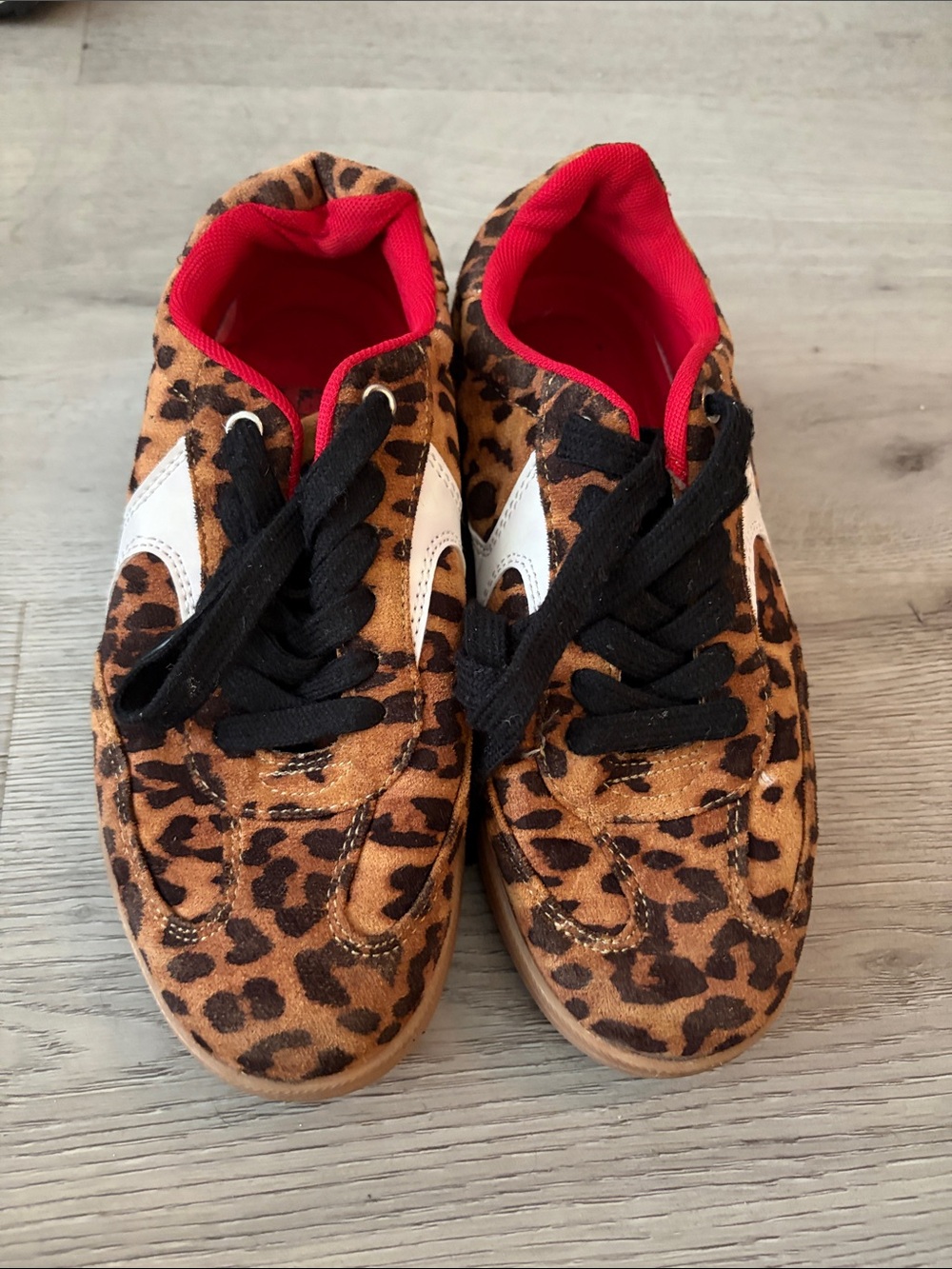 Women Leopard Print Sneakers with Red Lining Miller NY